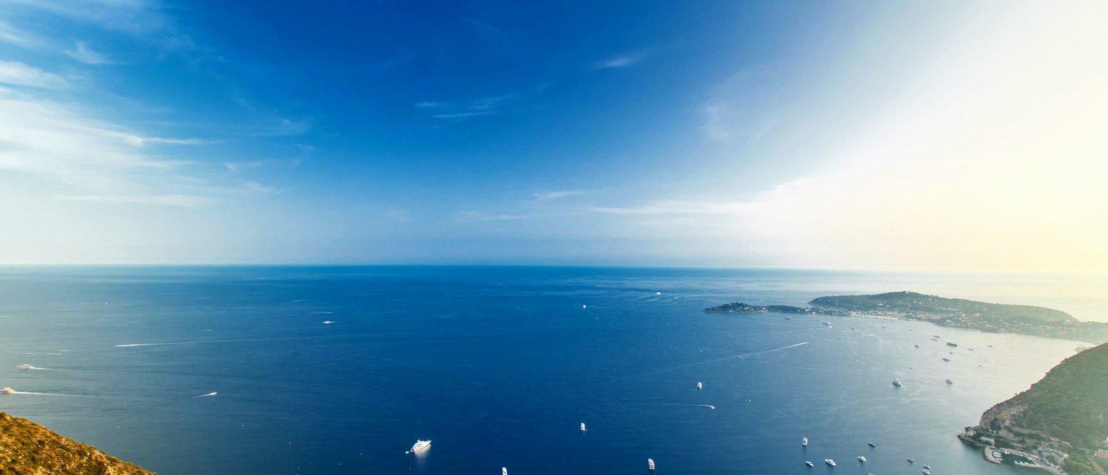The Mediterranean from Èze, with Cap Ferrat on the horizon